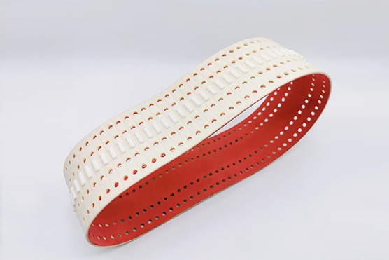 Finished Belt Punching Product Display, Custom Perforated Belts Ready for Installation in Australia