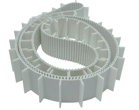 PU Timing Belt with Cleats and Guides Product Cover, Customized Polyurethane Conveyor Belt Ex-Stock in Australia
